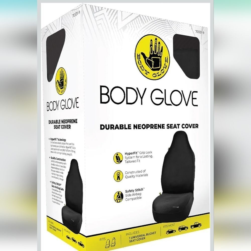 Body Glove Durable Black Neoprene Seat Cover (1 per box) - New